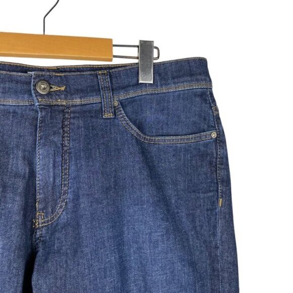 BRAX Cadiz Mens Blue Dark Wash Stretch Straight Fit Denim Jeans Estimate 32 X 30 - Picture 7 of 15